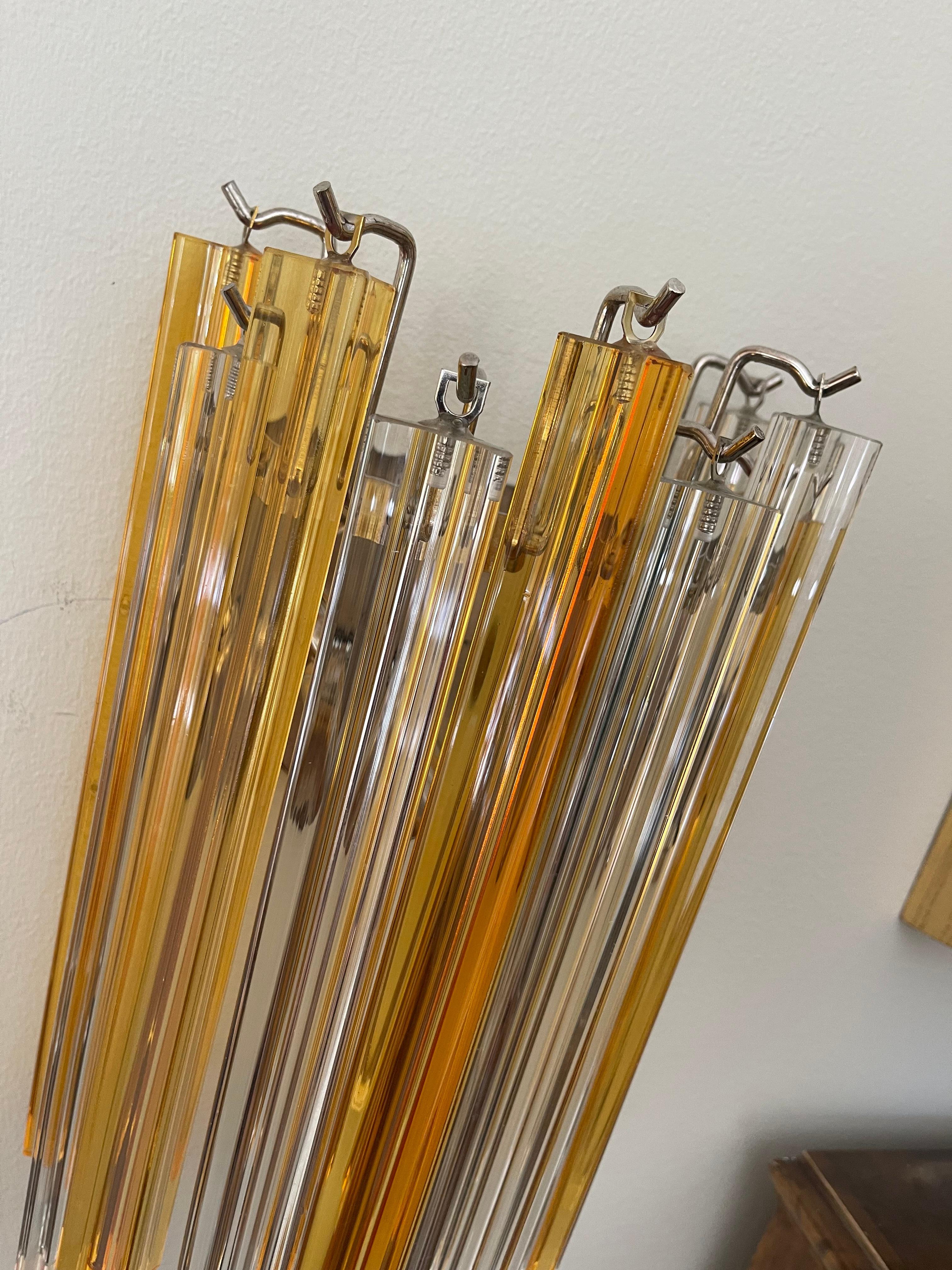 Set of 4 Eclectic Colorful Murano Wall Sconces In Excellent Condition For Sale In Bromma, SE