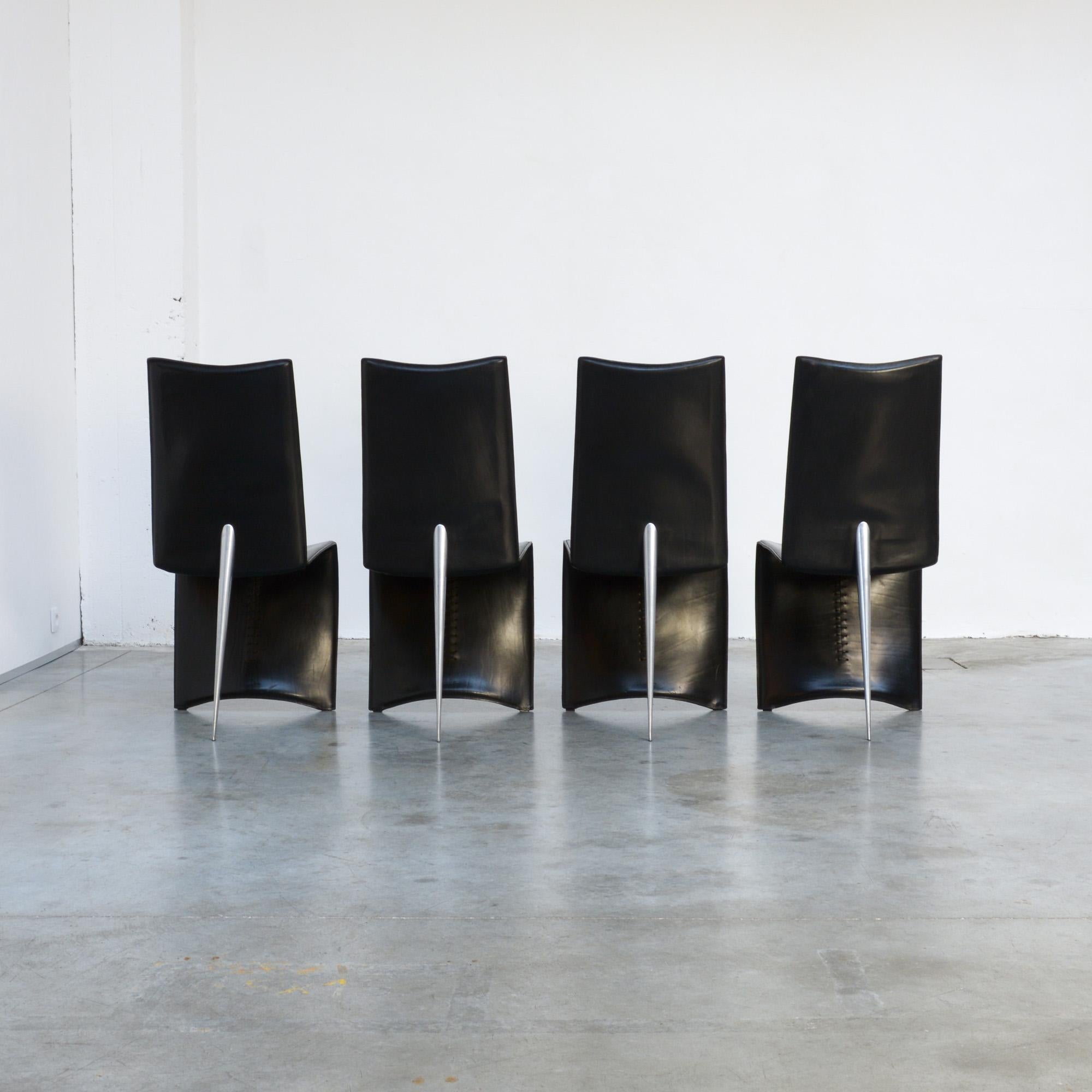 Modern Set of 4 Ed Archer Chairs by Philippe Starck for Aleph