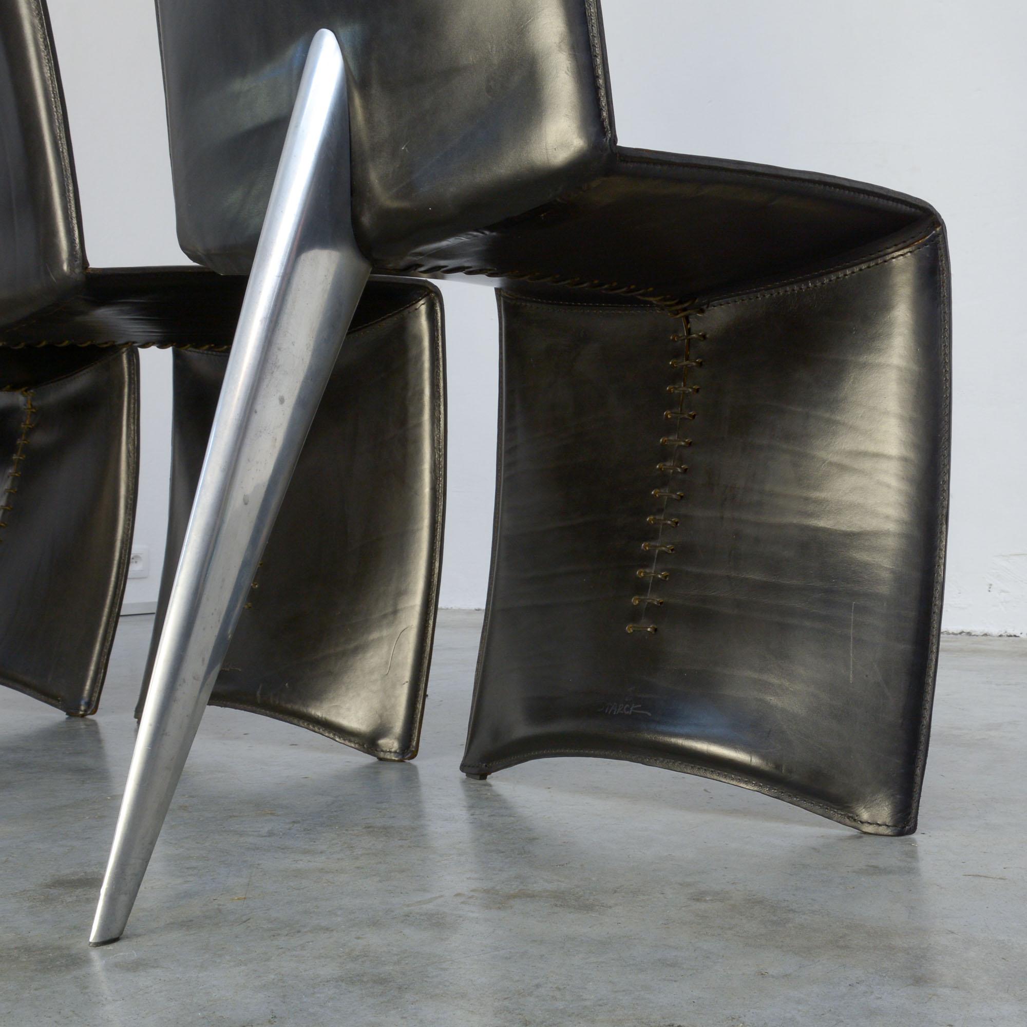 Set of 4 Ed Archer Chairs by Philippe Starck for Aleph In Good Condition In Vlimmeren, BE