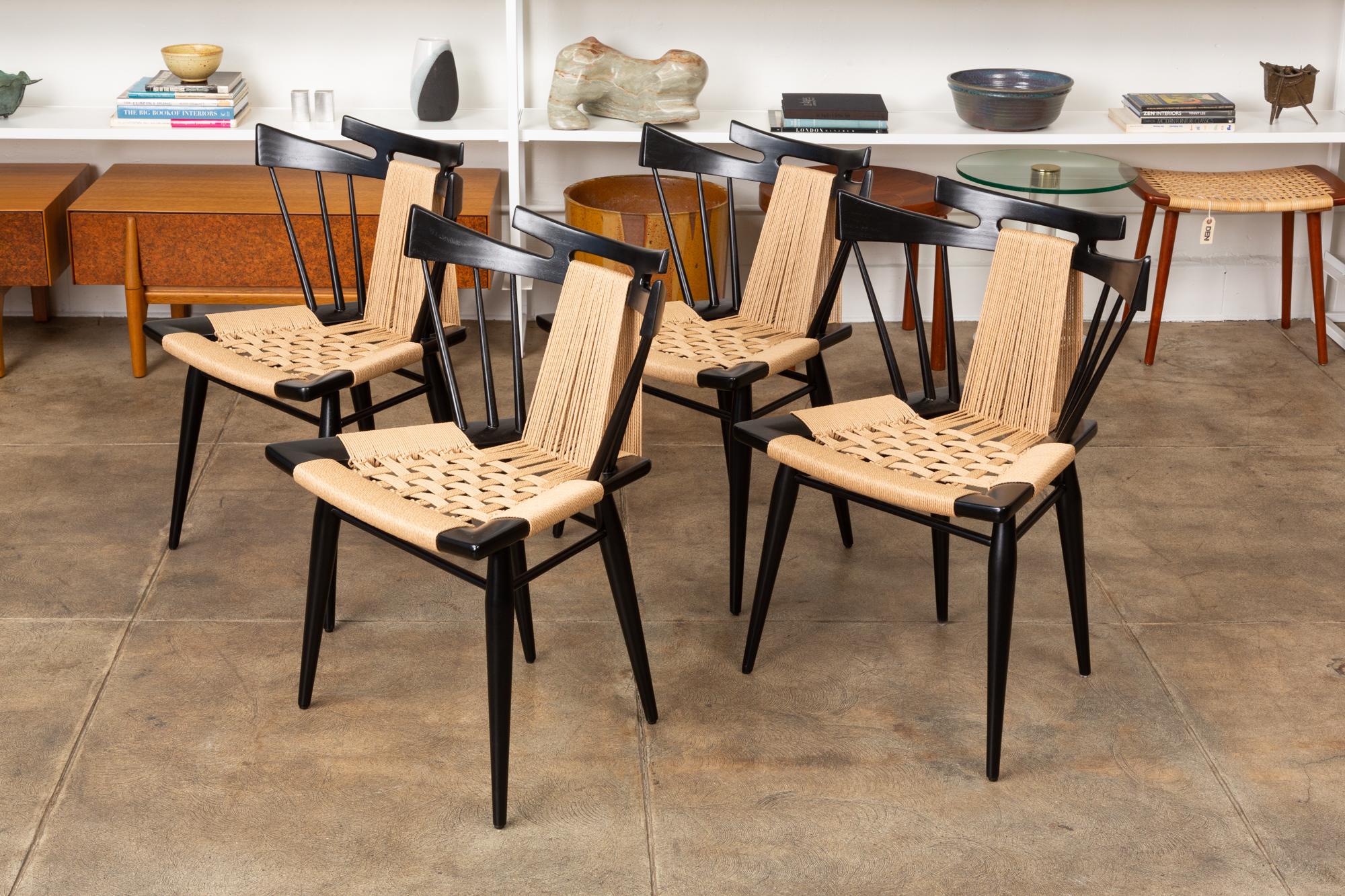 Ebonized Set of 4 Edmond Spence “Yucatan” Chairs