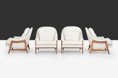 Set of 4 Edward Wormley Janus Lounge Chairs