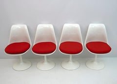 Set of 4 Eero Saarinen & Knoll Swivel Tulip Chairs