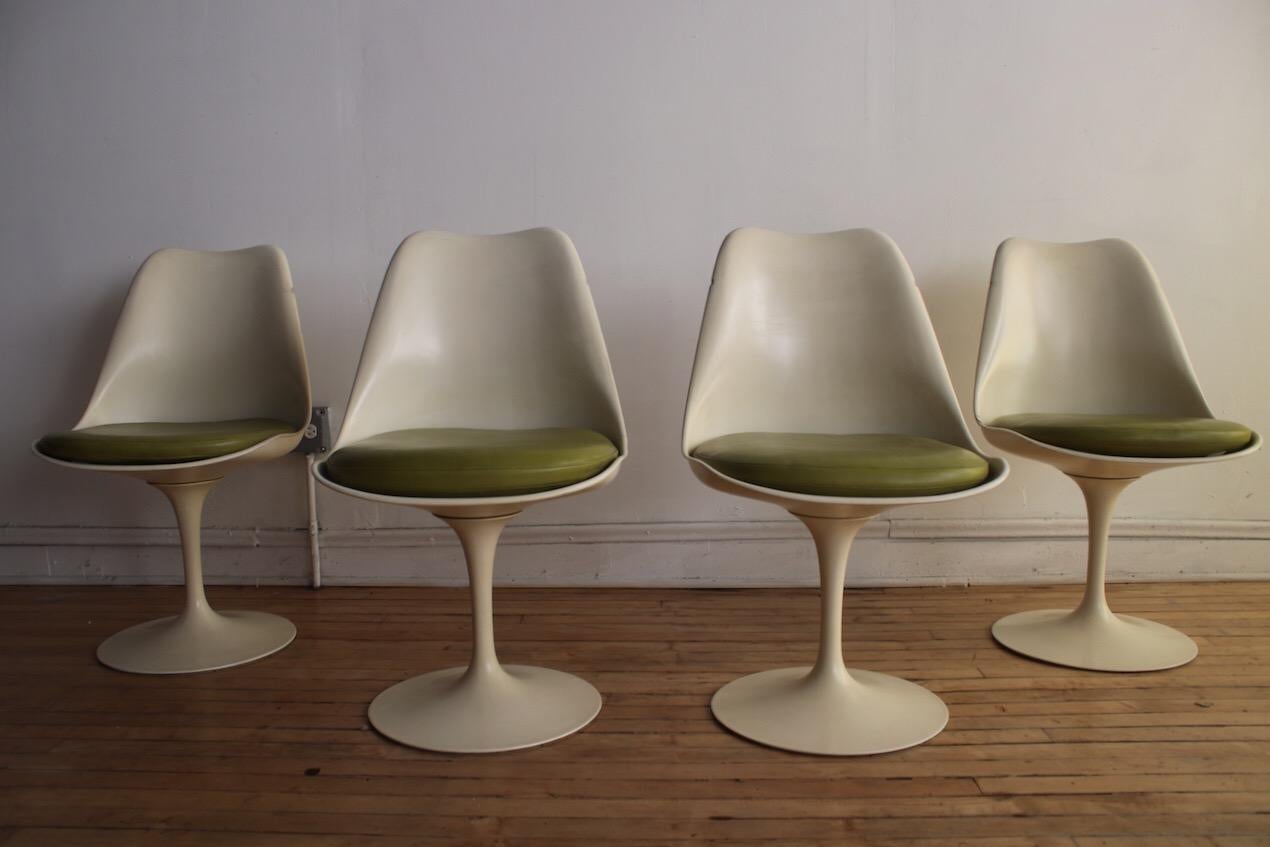 Set of 4 Eero Saarinen Midcentury Tulip Dining Chairs 9