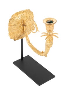 Juego de 4 candelabros de bronce dorado de fundición fina de renacimiento egipcio