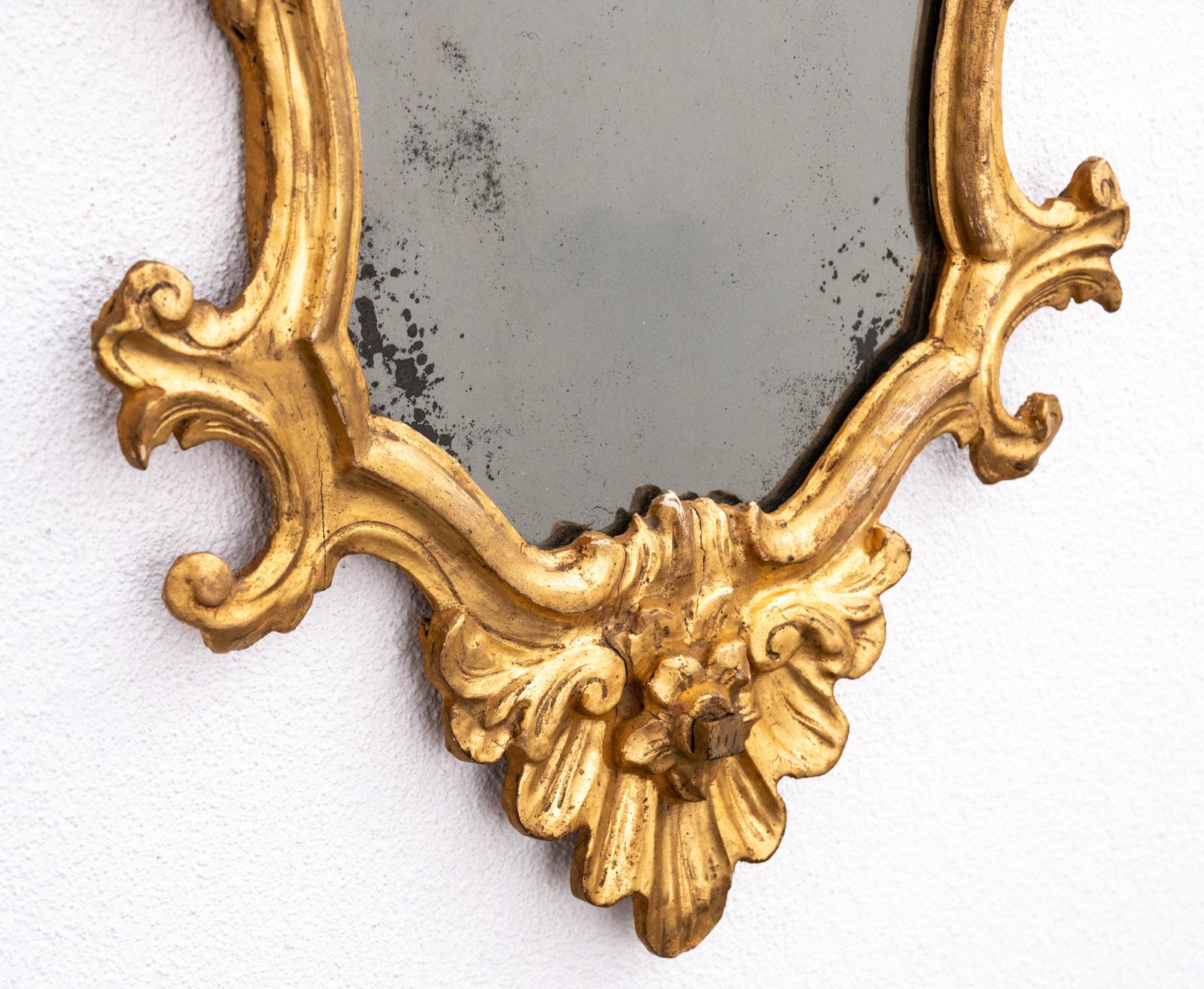 Giltwood Set of 4 Eighteenth Century Tuscan Gilt-Wood Mirrors