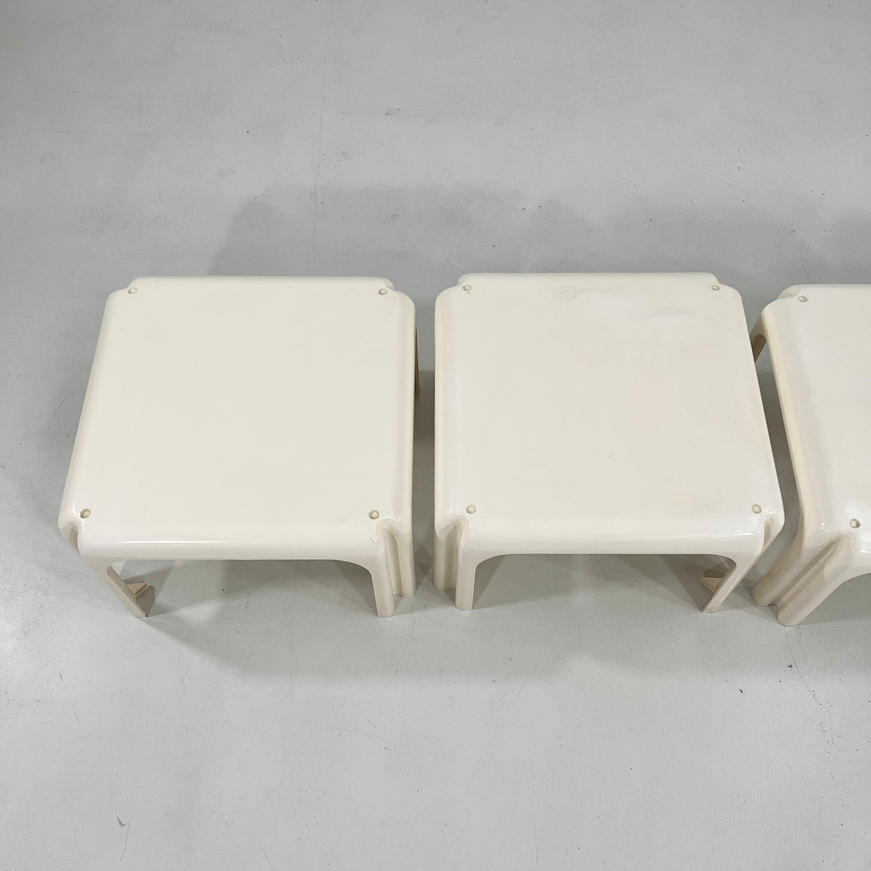 Italian Set of 4 Elena Stacking Tables by Vico Magistretti for Artemide, 1970s