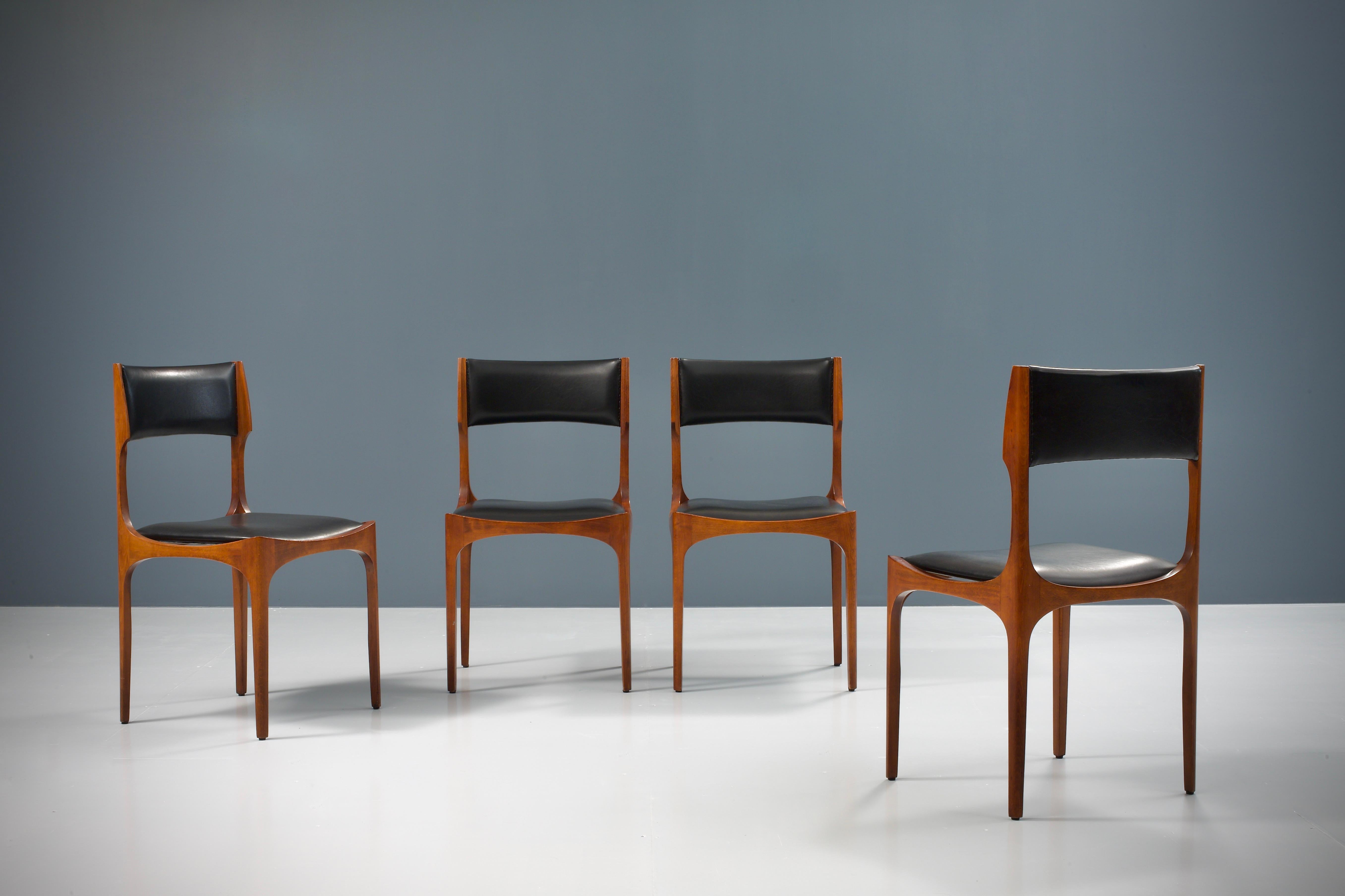 Italian Set of 4 'Elisabetta' Diningroom Chairs by Giuseppe Gibelli, Italy, 1963 For Sale