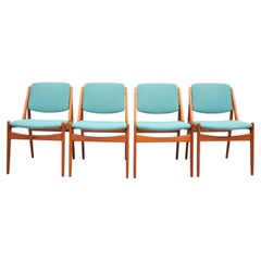Set of 4 Ella Teak Dining Chairs by Arne Vodder, Denmark, 1960s