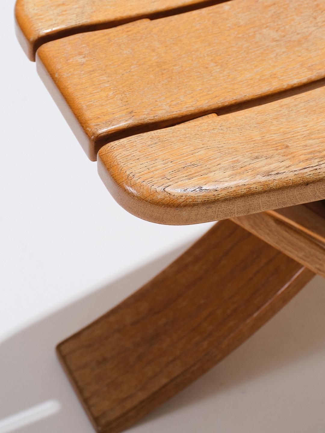 Ensemble de 4 chaises en orme, édition Seltz, années 1980 en vente 4