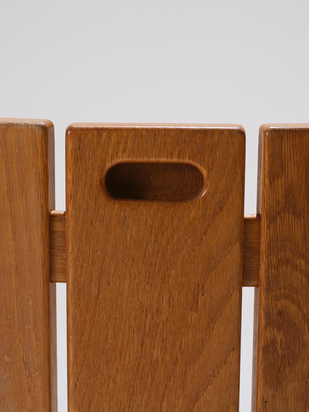 Ensemble de 4 chaises en orme, édition Seltz, années 1980 en vente 7