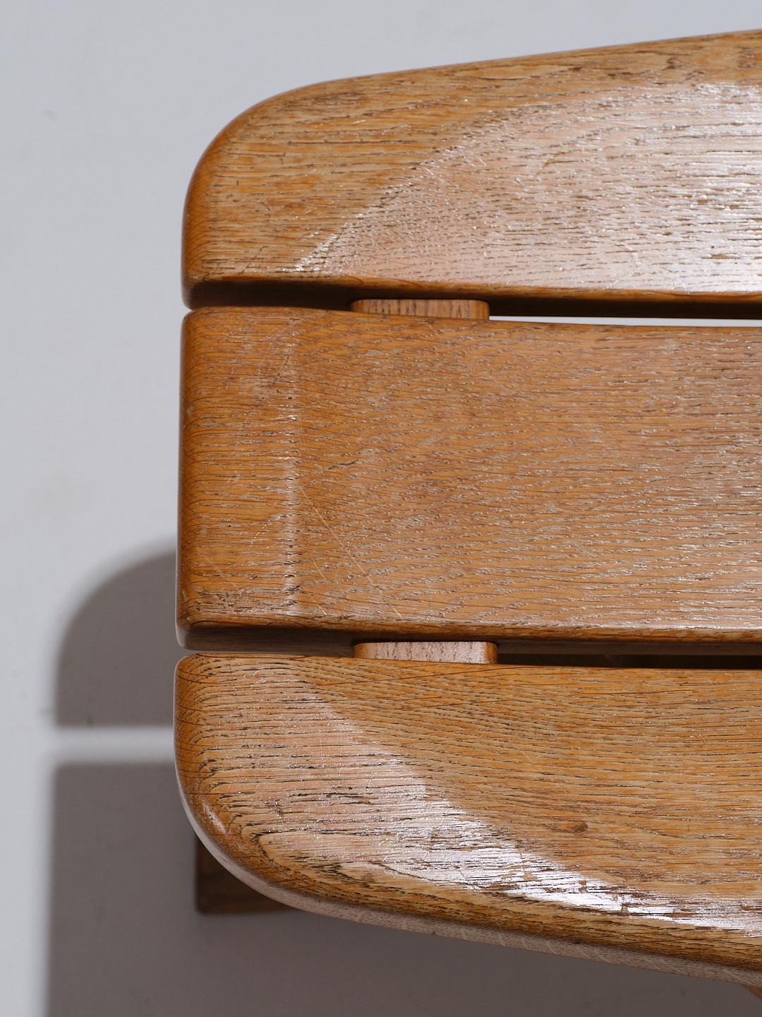 Ensemble de 4 chaises en orme, édition Seltz, années 1980 en vente 9