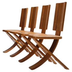 Set of 4 Elm Chairs, Seltz Edition, 1980s