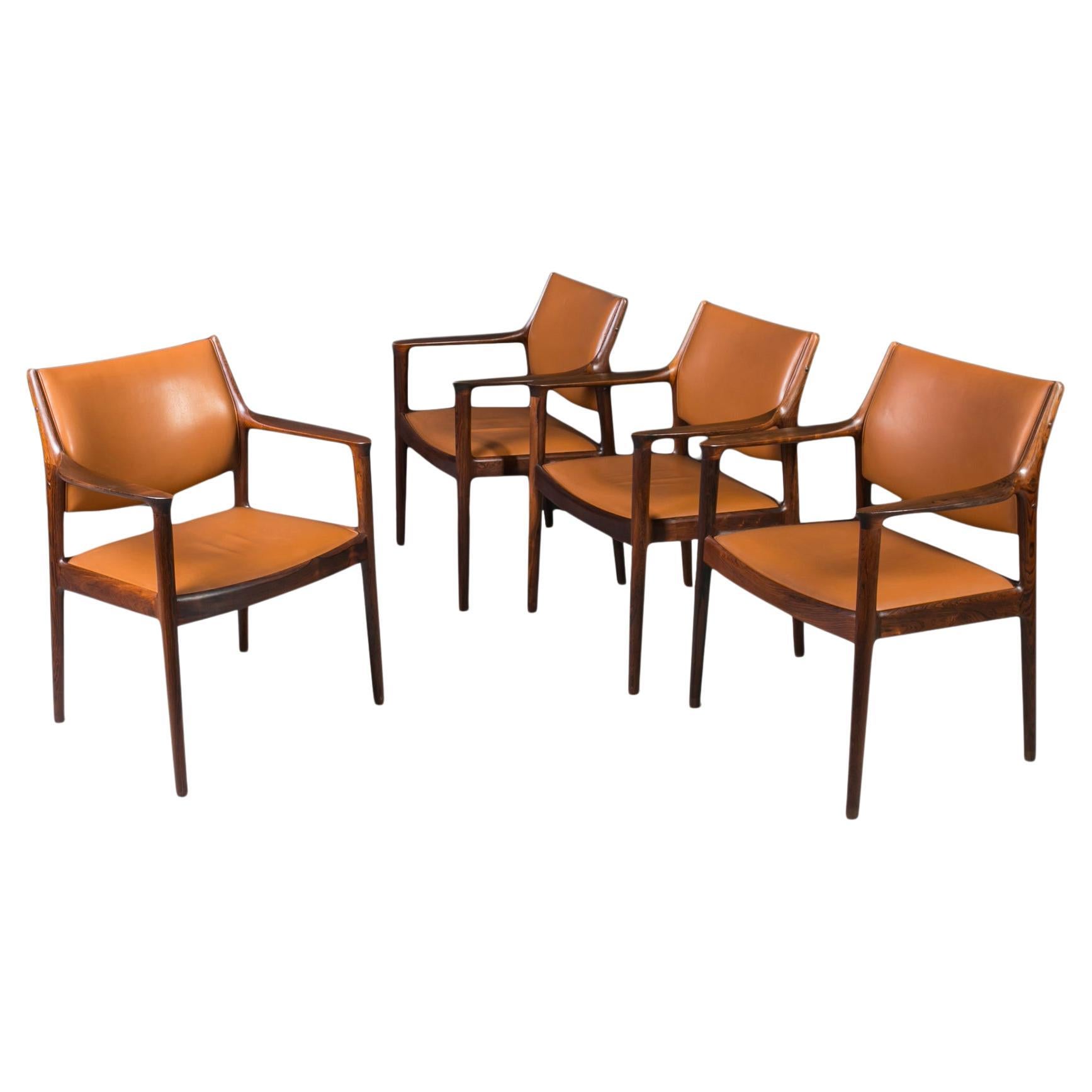 Set of 4 Elton Chairs by Torbjorn Afdal for Bruksbo, Norway, 1960s