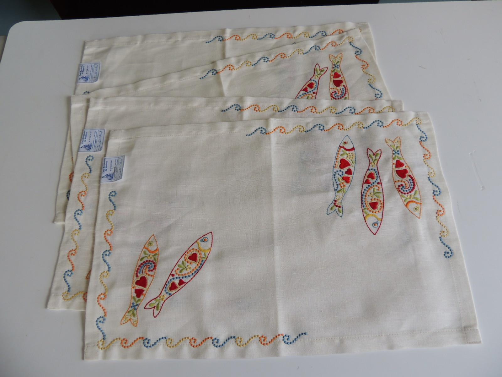 Set of (4) Embroidered Linen Placemats made in Portugal.
(tags attached)
Size: 12.5