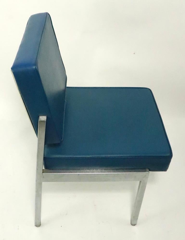 blue vinyl dining chairs