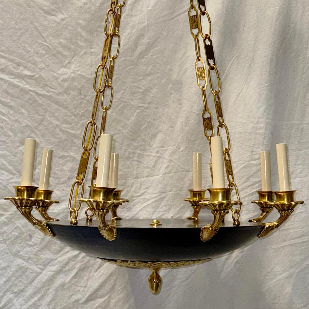 French Set of 4 Empire Style Chandeliers. Sold Individually For Sale