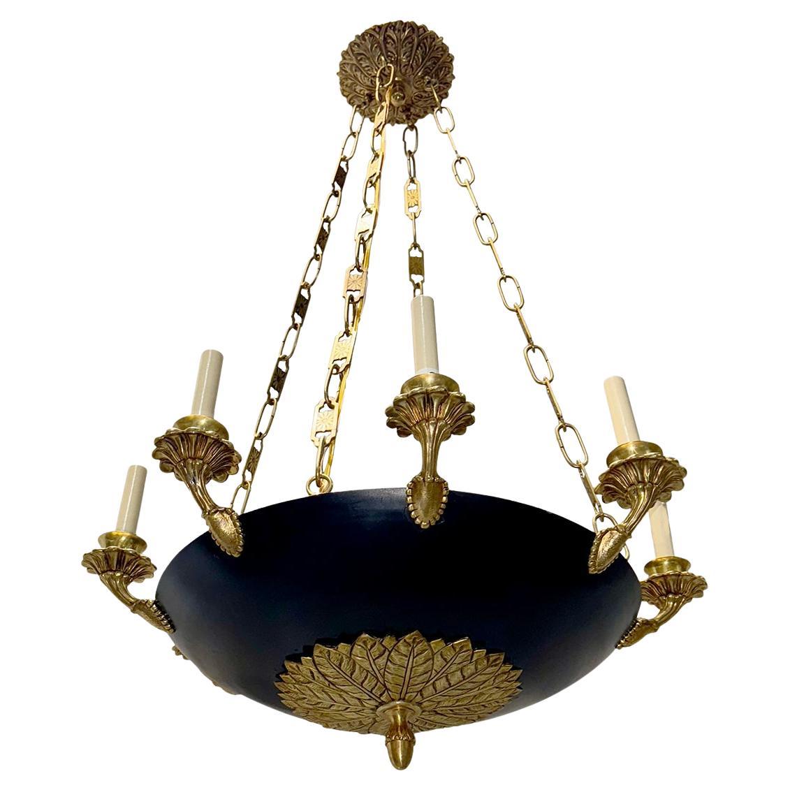 Set of 4 Empire Style Chandeliers. Sold Individually For Sale