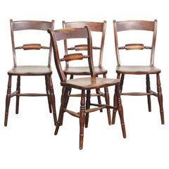 Set of 4 English antique dining chairs from the early 1800s