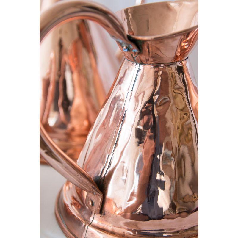 Set of 4 English Copper Graduated Haystack Pitchers Jugs Measures, circa 1900 For Sale 4