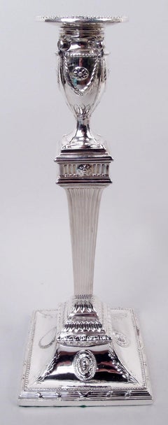 Set di 4 candelieri a colonna neoclassici georgiani inglesi, 1779