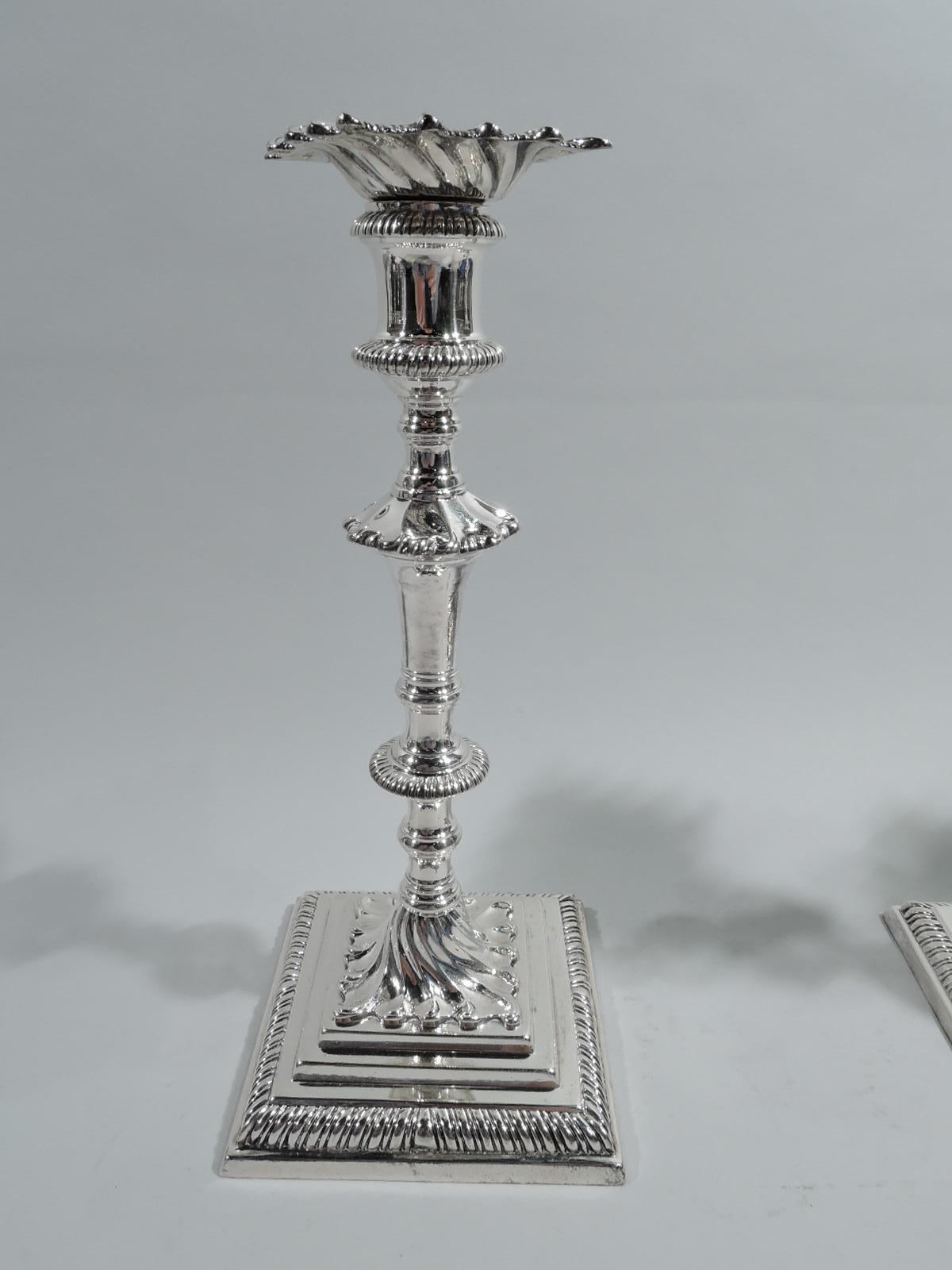 silver georgian candlesticks