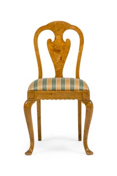 Set of 4 English Queen Anne Style Side Chairs