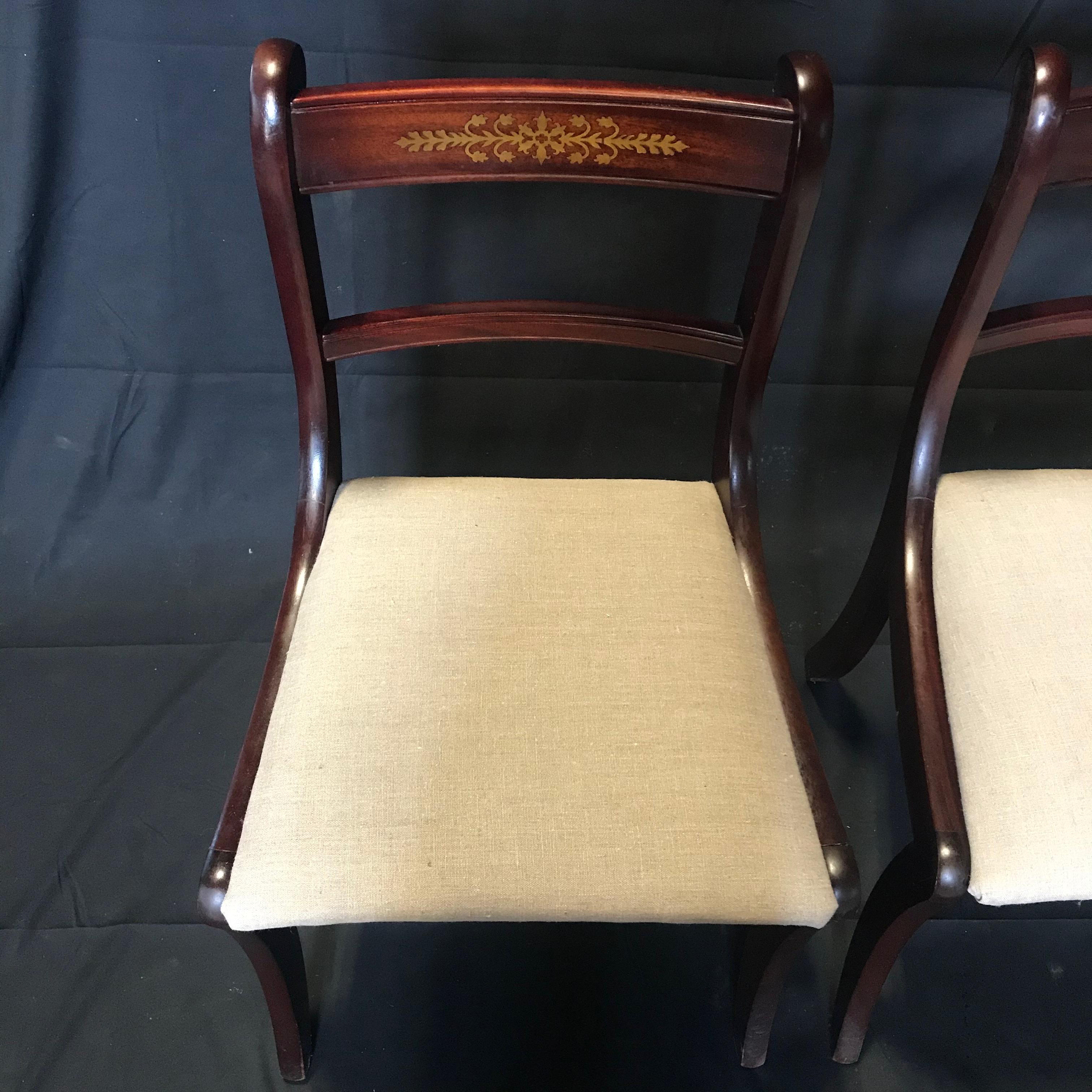regency mahogany dining chairs