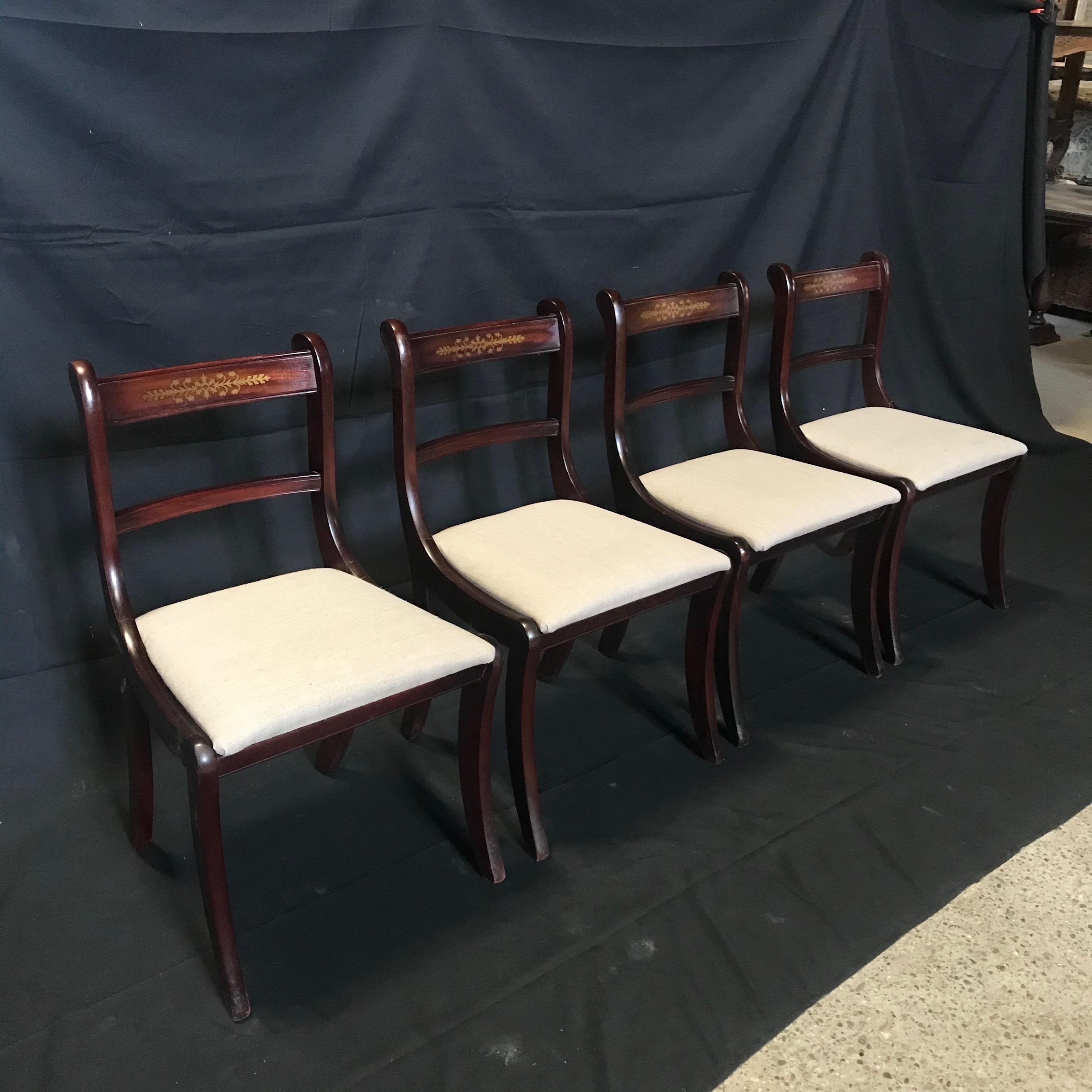 reproduction regency dining chairs