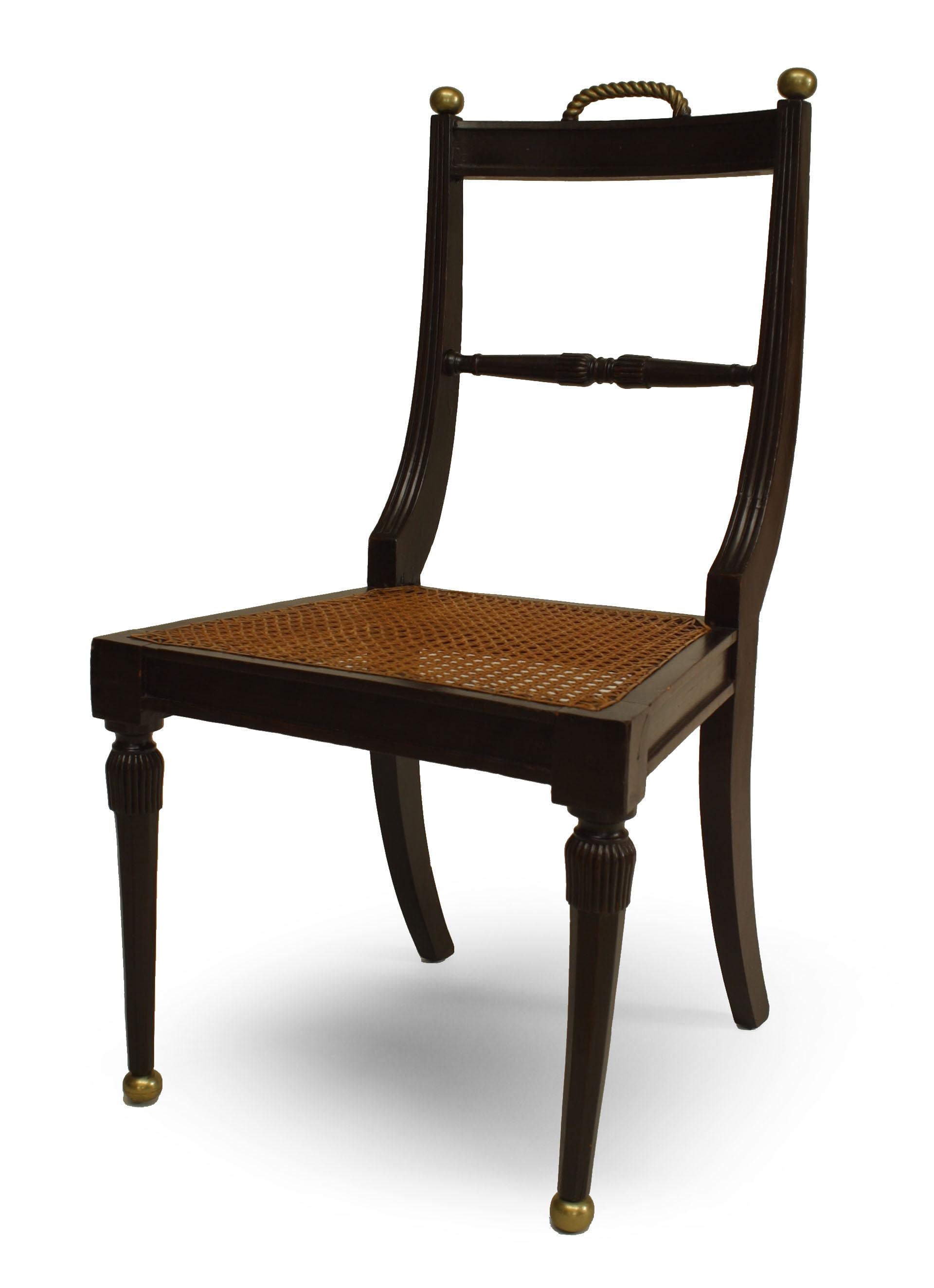 Set of 4 English Regency Rosewood Side Chairs In Good Condition For Sale In New York, NY