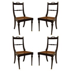Set of 4 English Regency Rosewood Side Chairs