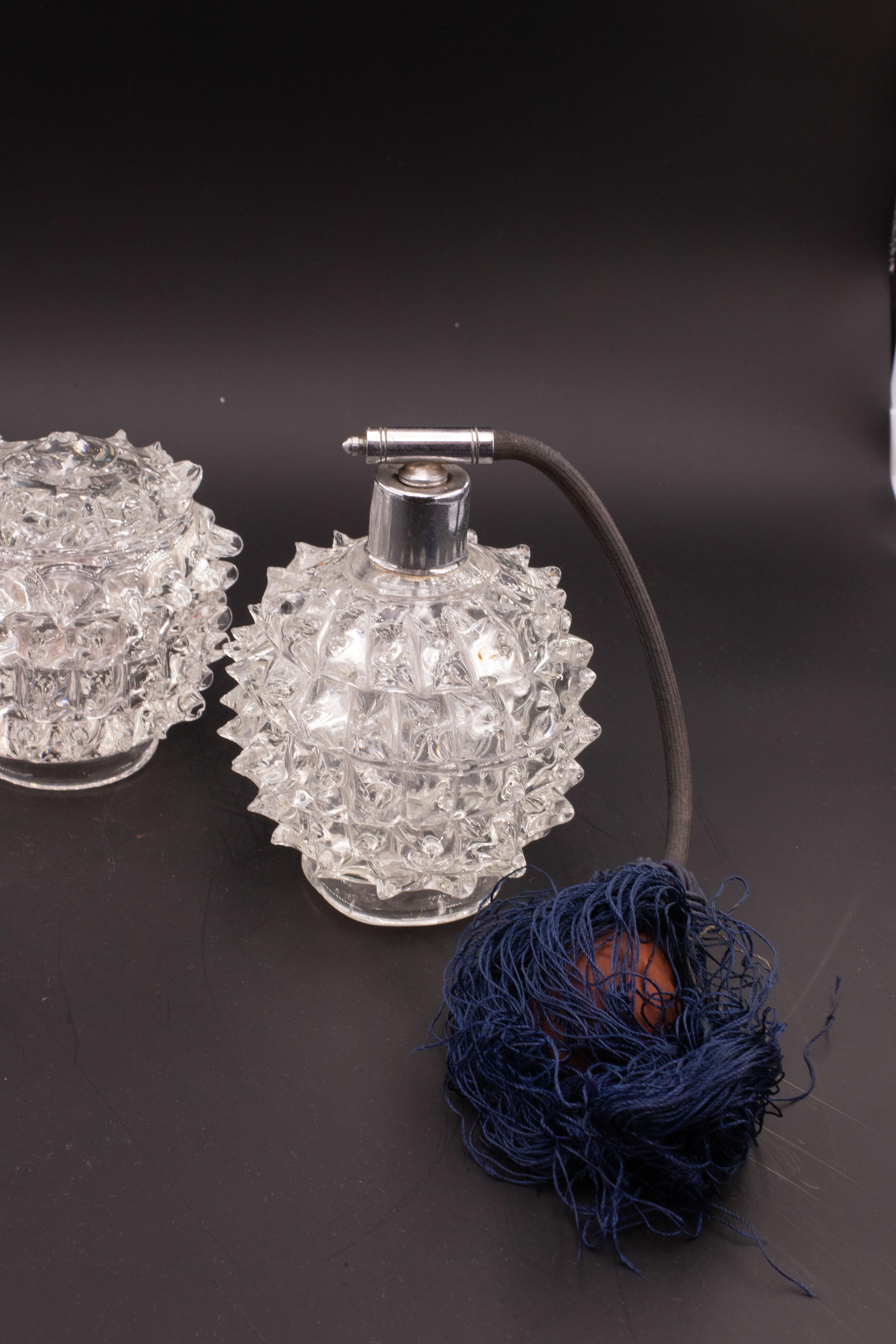 Set of 4 Ercole Barovier Rostrato Murano Italian Glass Vase for Barovier & Toso For Sale 1