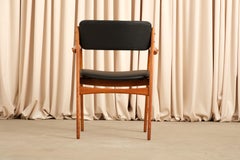 Lot de 4 chaises de salle à manger en teck Erik Buch, design « siège flottant », Danemark, années 1960