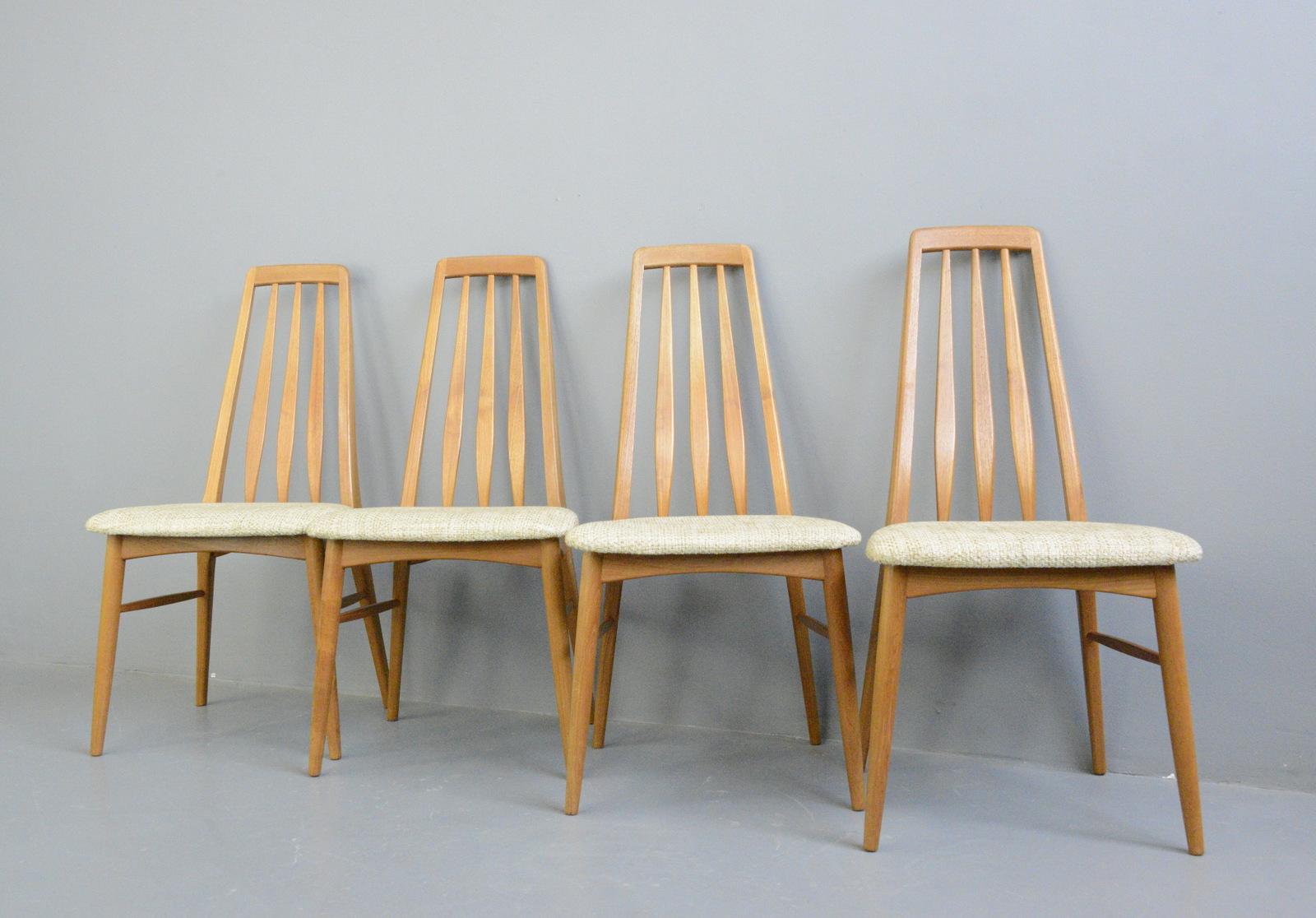 Set of 4 Eva Dining Chairs by Niels Koefoed for Koefoeds Hornslet, 1960s 2