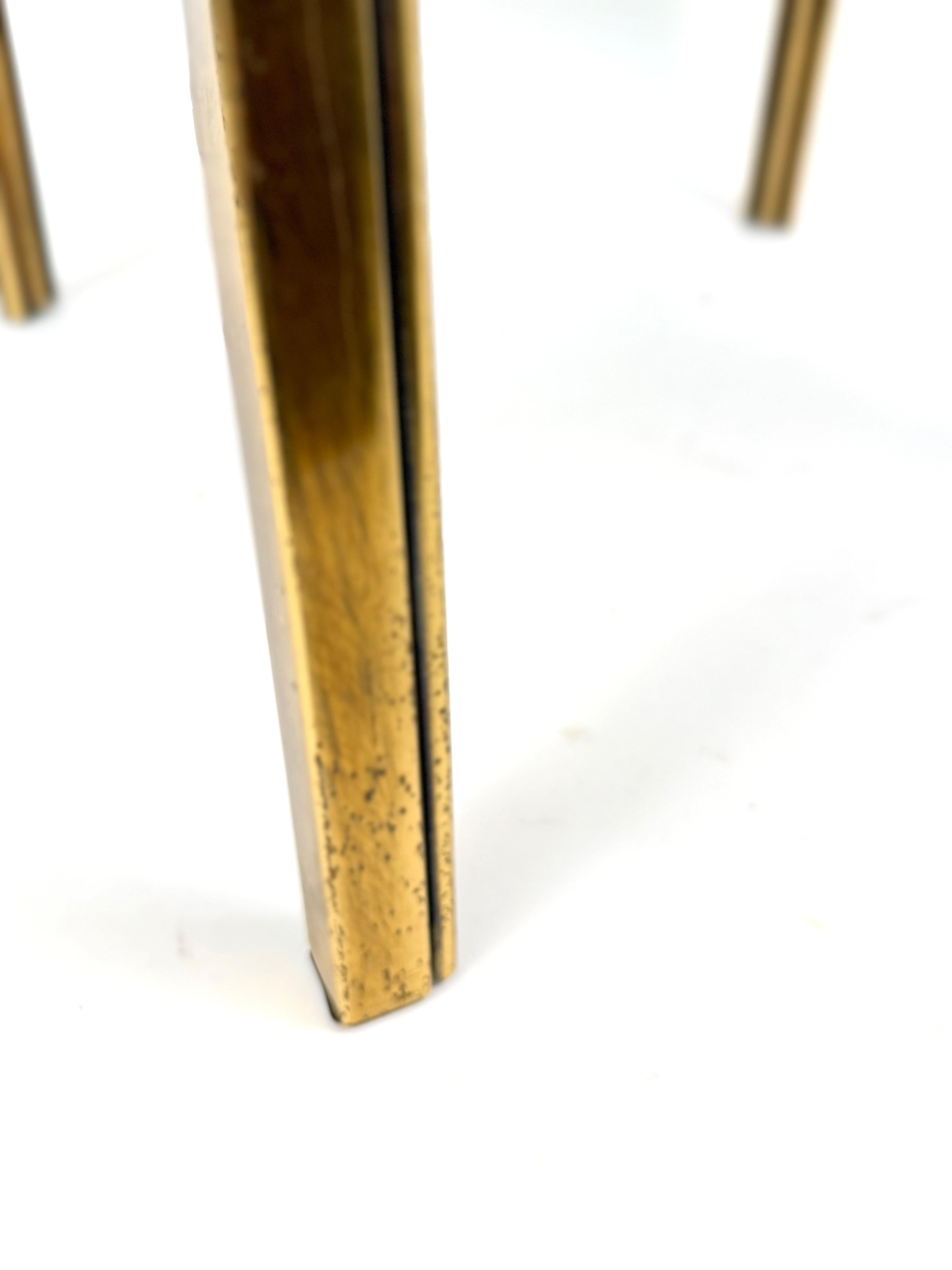 Brass Set of 4 Fabulous Mastercraft Greek Key Dining Chairs For Sale