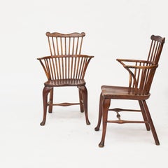 Set of 4 Fan Back Windsor Armchairs