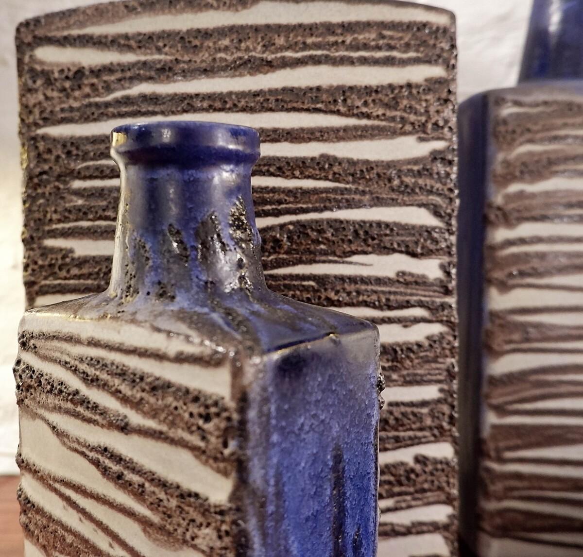 Set of 4 Fat Lava Vases, Model 281-19 by Scheurich Keramik, Germany, 1970s 6