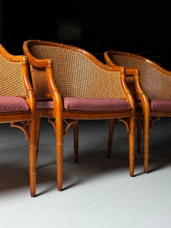 Set of 4 Faux Bamboo dining chairs