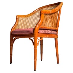 Set of 4 Faux Bamboo dining chairs