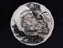 Set Of 4 Fayence Plates, Creil et Montereau, France, 19th Century