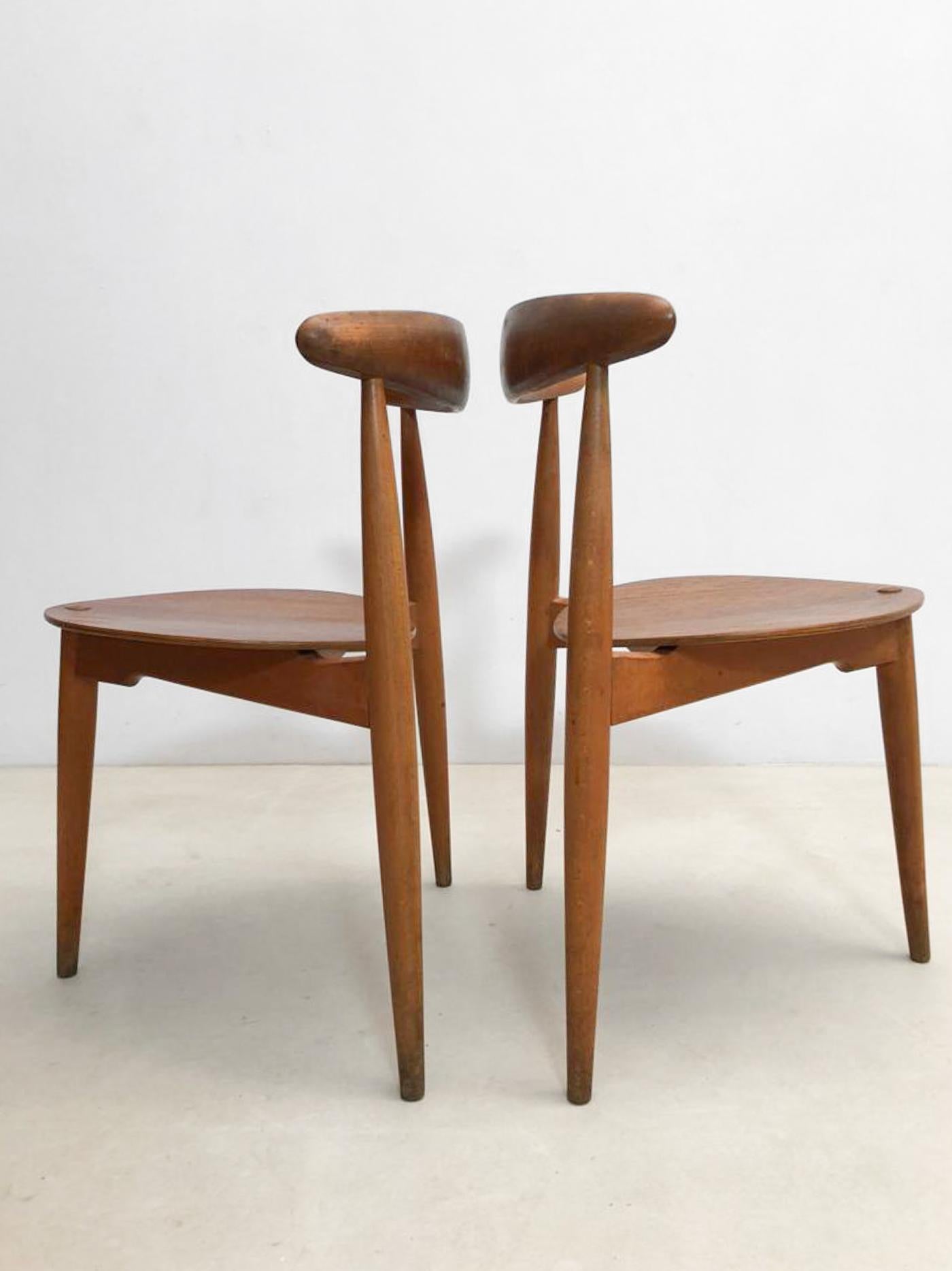 Set of 4  'FH4103'  chairs by Hans J. Wegner for Fritz Hansen, 1950s In Good Condition For Sale In Brussels, BE