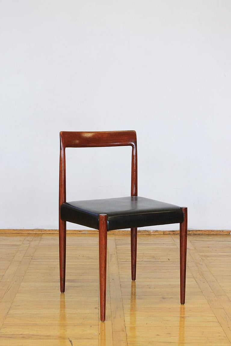 Set of 4 Filigree Palisander Dining Chairs by Lübke, Germany, 1960s at  1stDibs