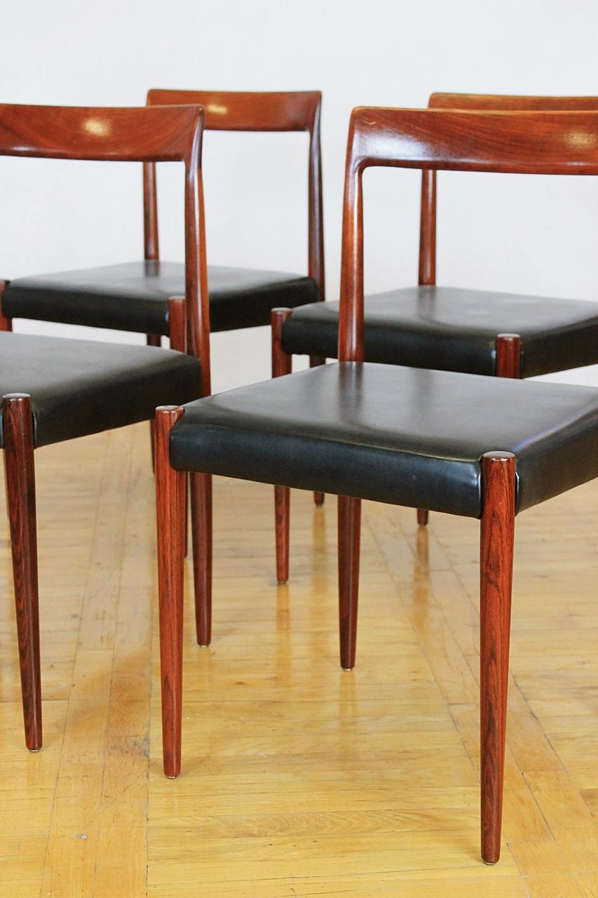 Set of 4 Filigree Palisander Dining Chairs by Lübke, Germany, 1960s 2