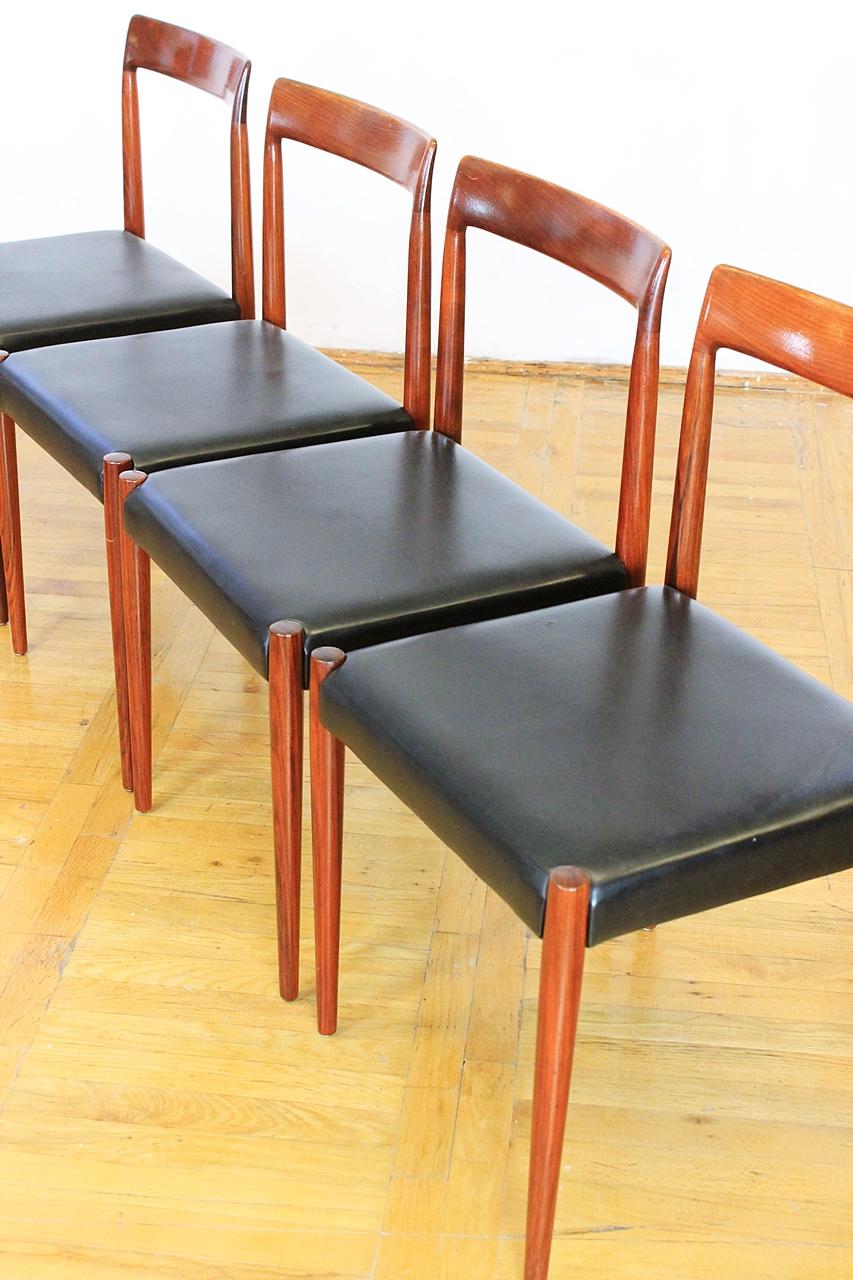 Set of 4 Filigree Palisander Dining Chairs by Lübke, Germany, 1960s 3