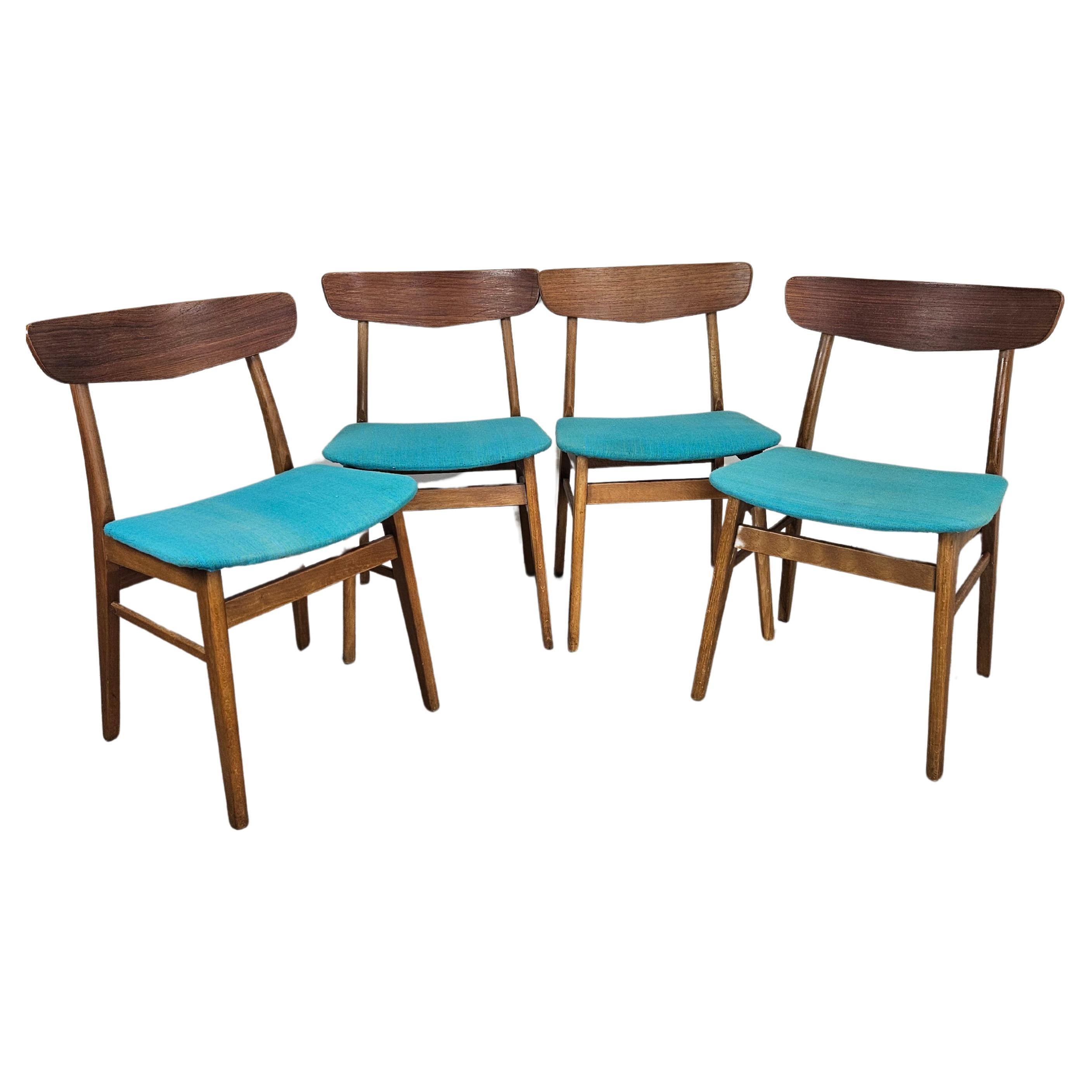 Set of 4 Findahls Mobelfabrik Dining Chairs Danish Teak For Sale