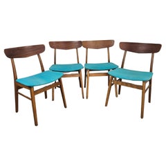 Ensemble de 4 chaises de salle à manger Findahls Mobelfabrik en teck danois