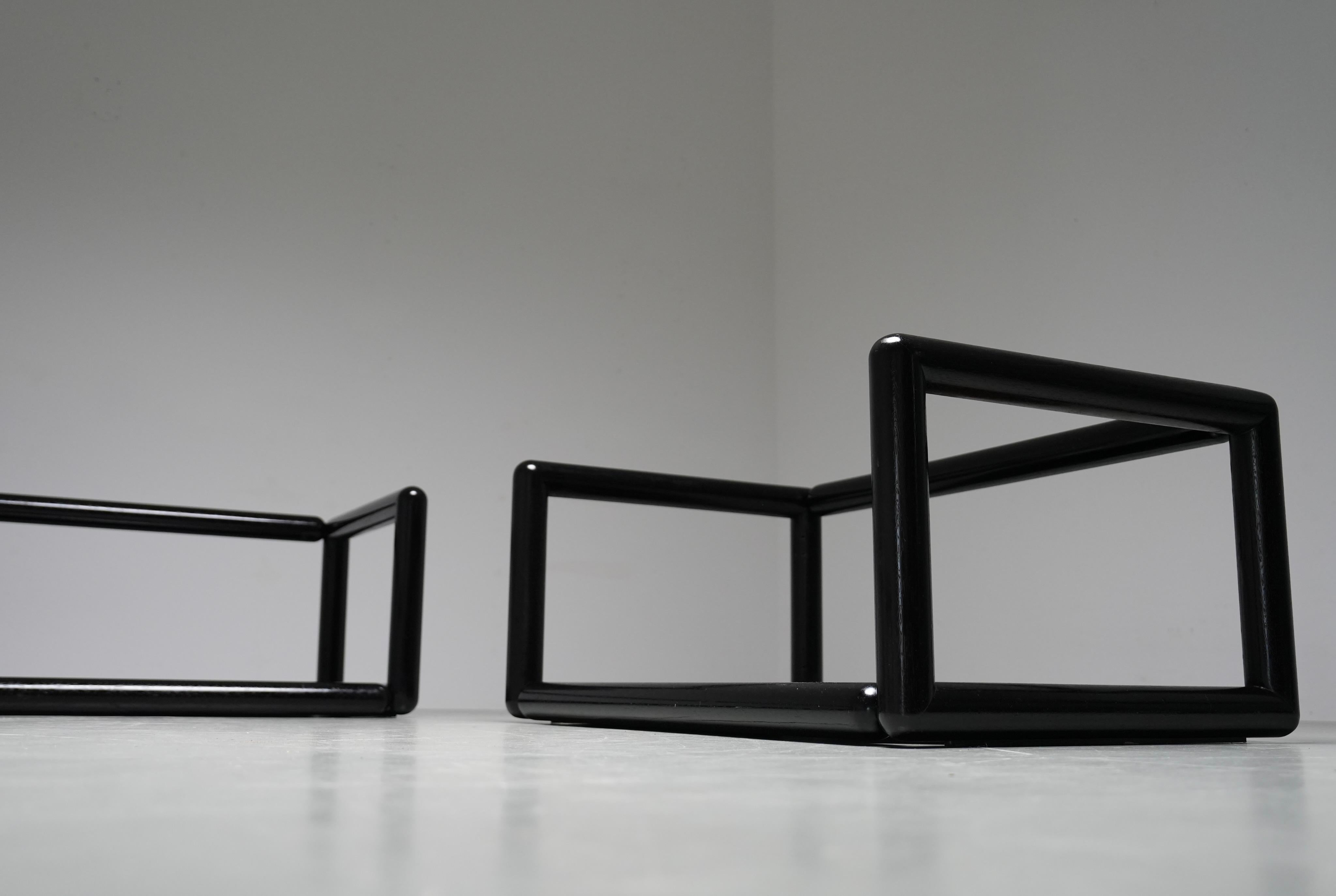 Set of 4 first edition Carlo Scarpa 'Cornaro' Sofa's for Simon, Italy, 1970's For Sale 2