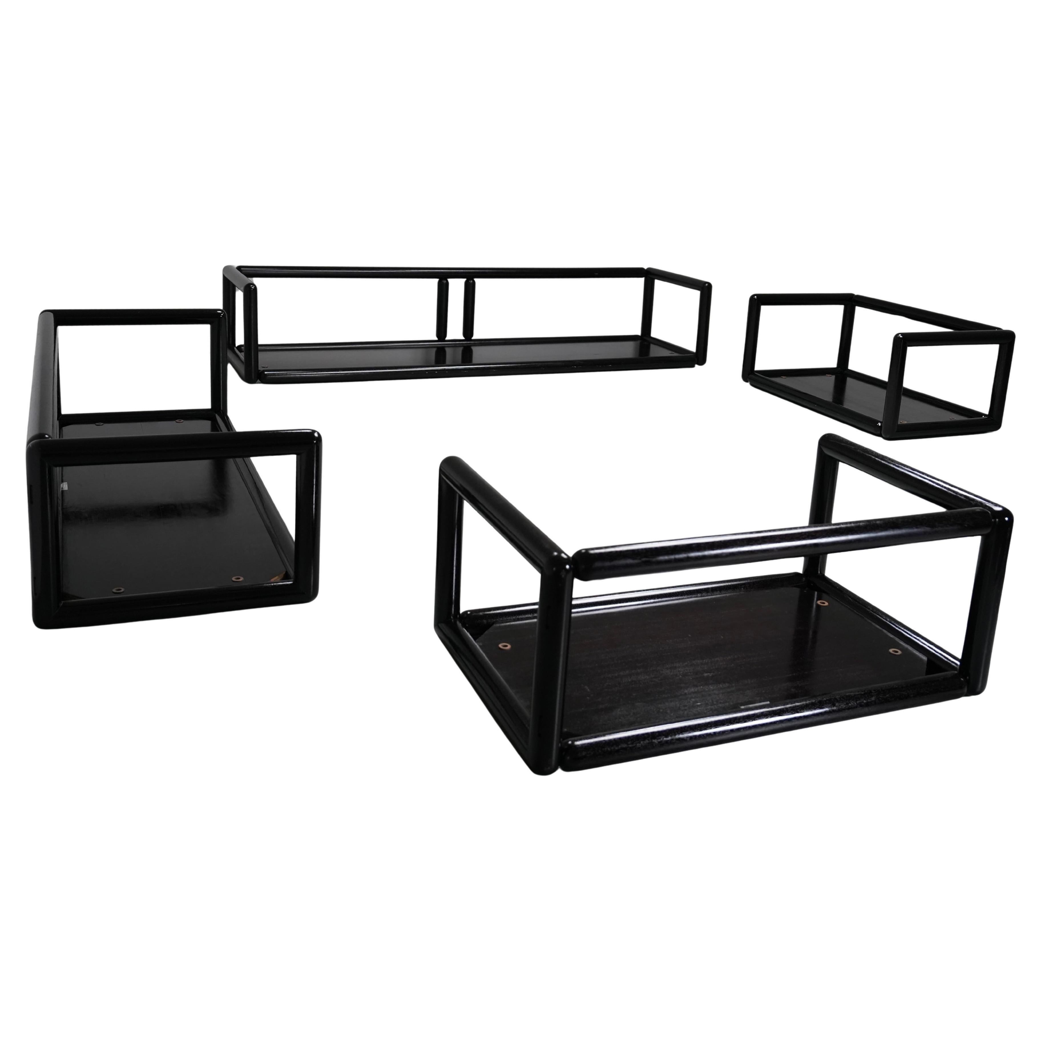 Set of 4 first edition Carlo Scarpa 'Cornaro' Sofa's for Simon, Italy, 1970's For Sale