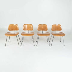 Ensemble de 4 chaises Eames Evans DCM de la première édition