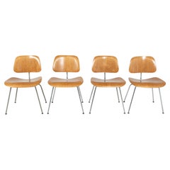 Used Set of 4 First Edition Eames Evans DCM Chairs