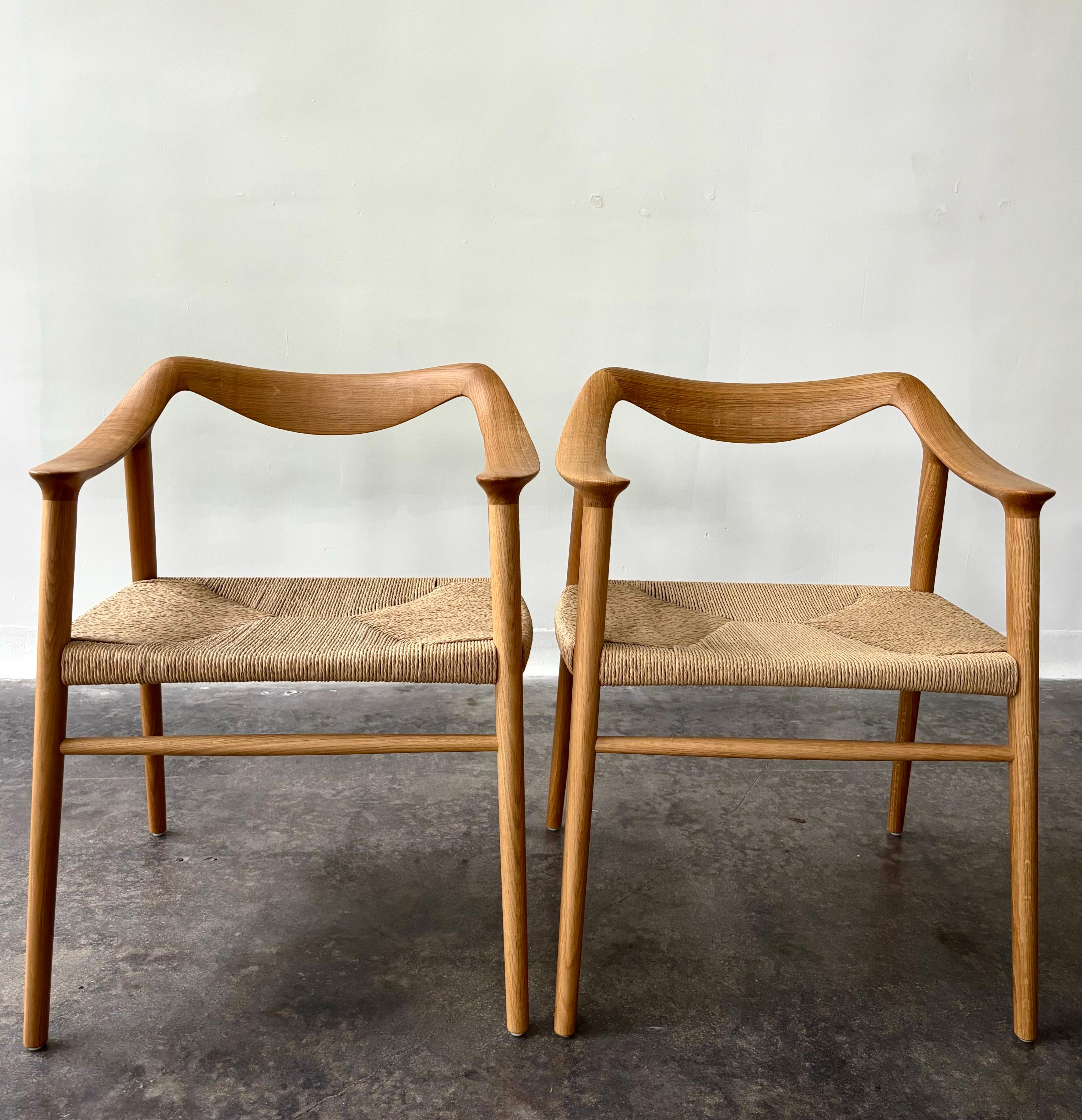 Ensemble de 4 chaises de salle à manger Fjord Fiesta Bambi, comme neuves produites en Norvège en 2023 Excellent état - En vente à Miami, FL